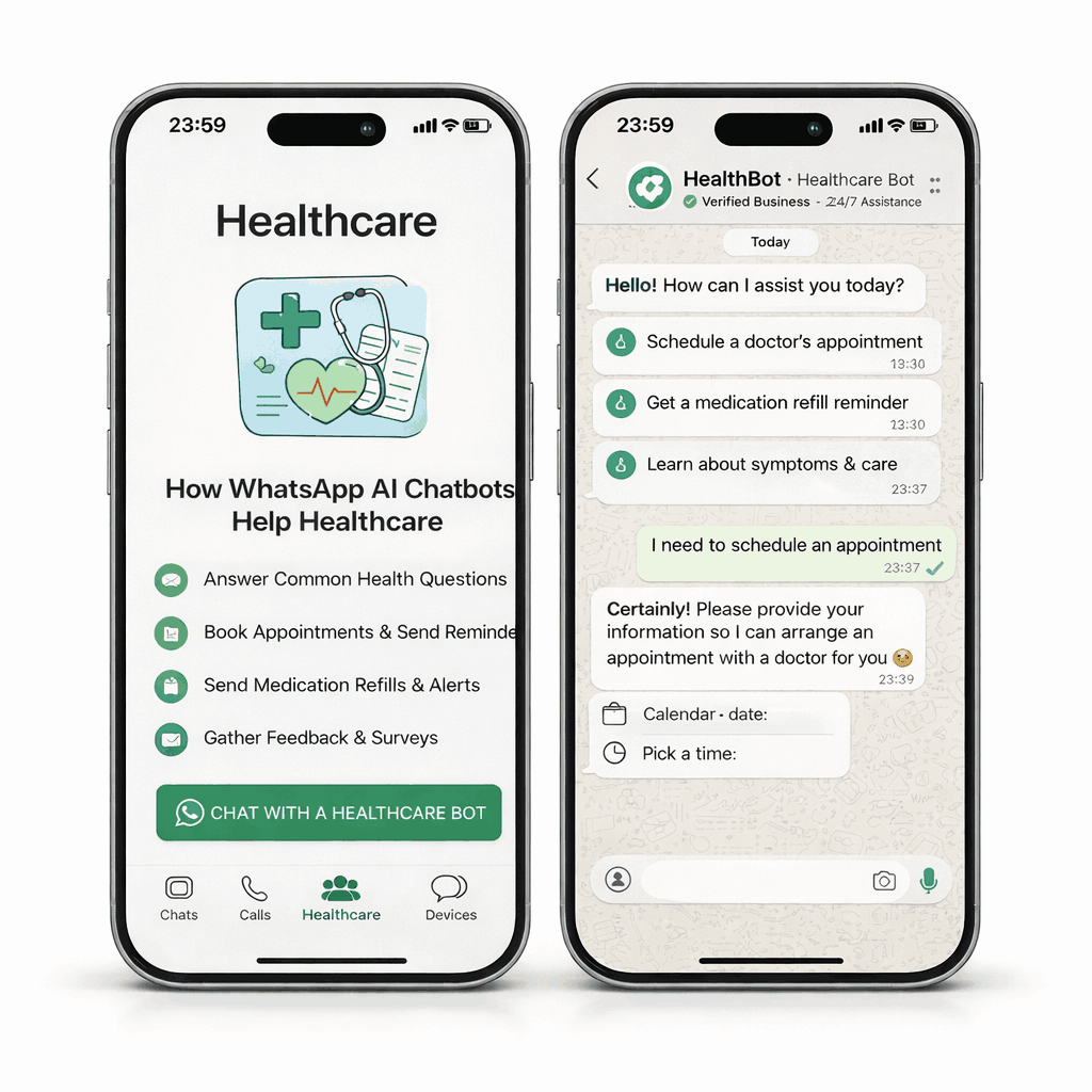 Provide Digital Healthcare Services With Chatbot for WhatsApp